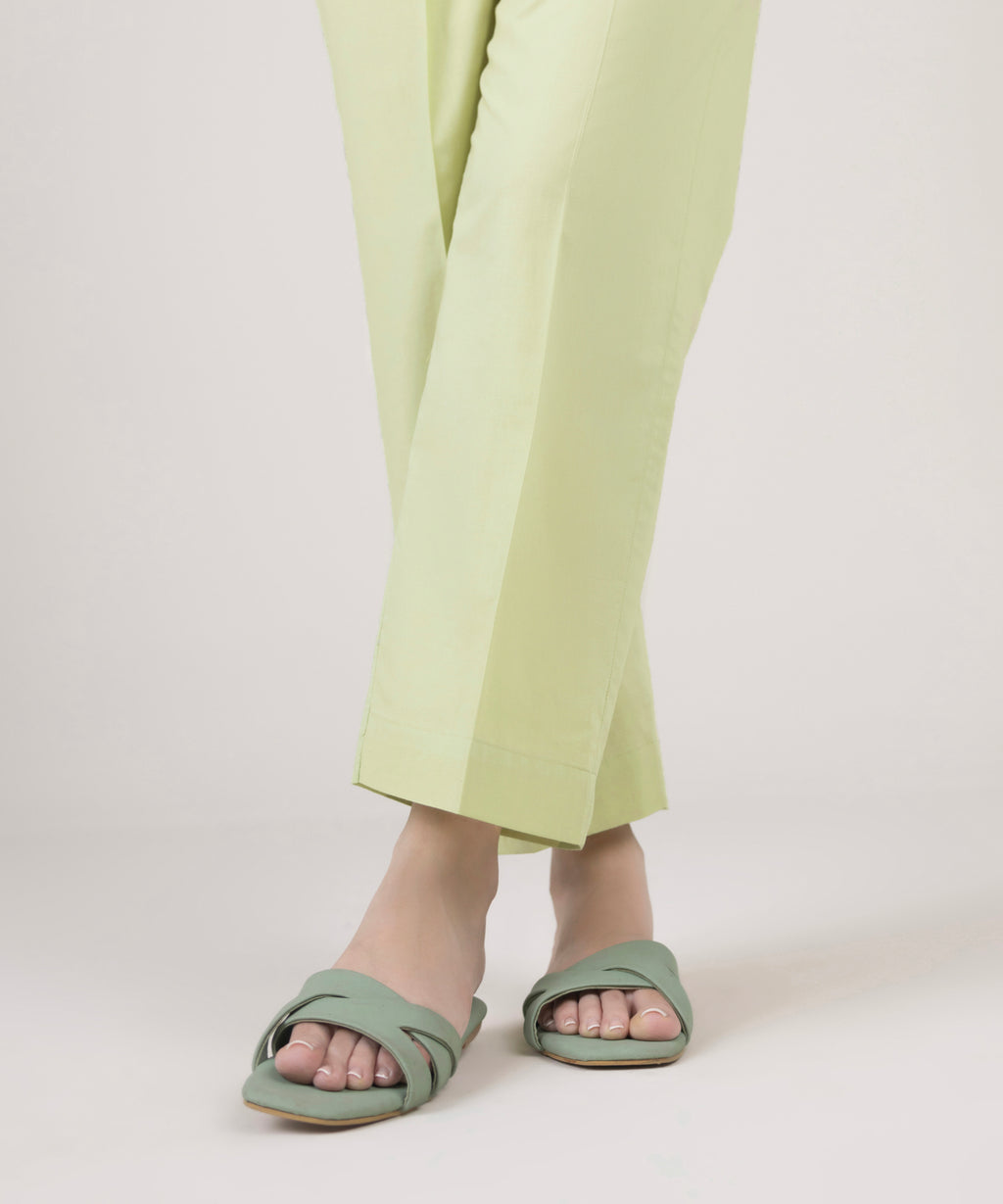 Solid Cambric Straight Pants