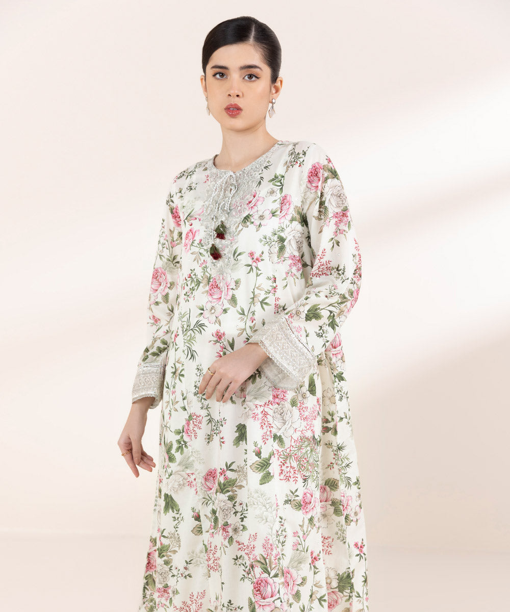 Women's Pret Lawn Embroidered Multi A-Line Shirt