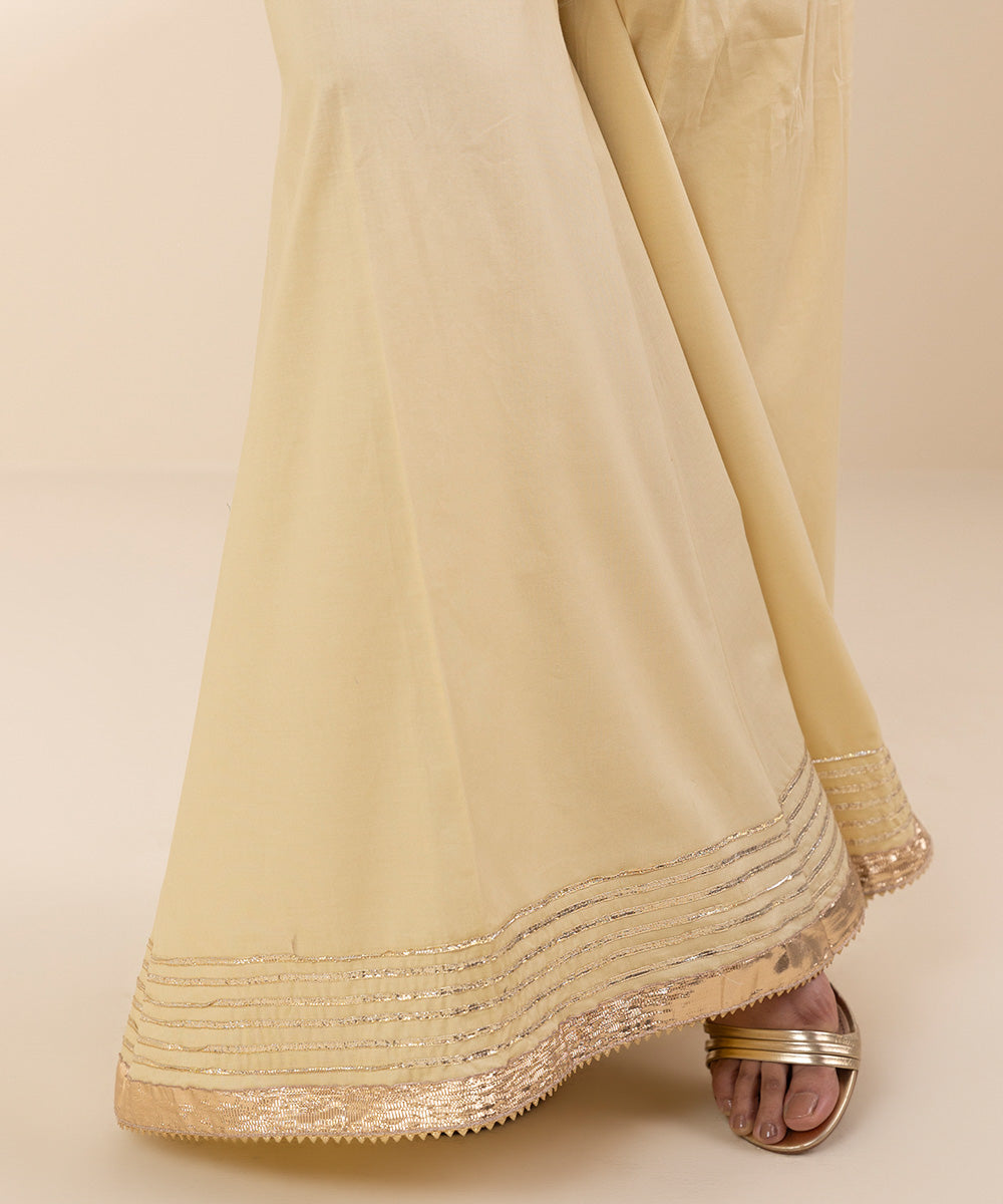 Cambric Sharara with Gota Lace