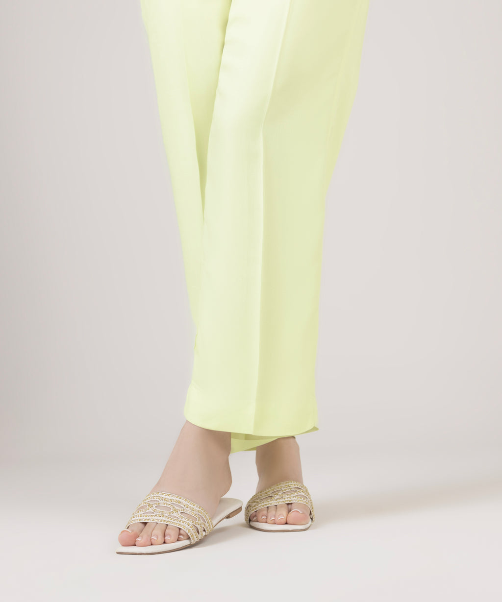 Solid Viscose Straight Pants