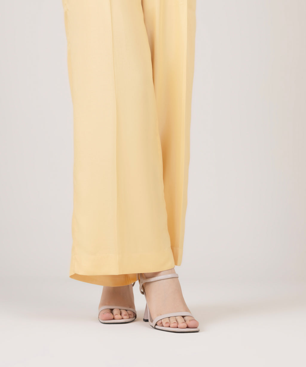 Solid Viscose Flared Pants