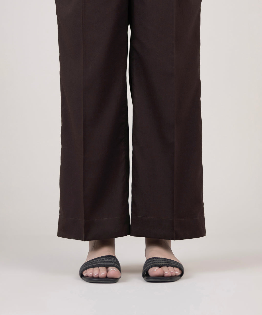 Cotton Viscose Straight Pants