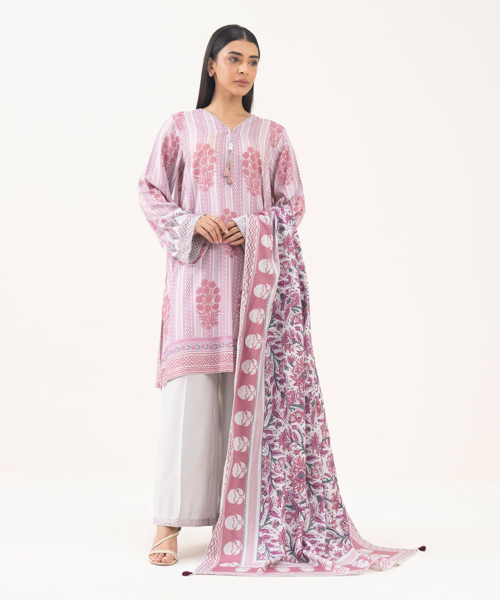 Linen Viscose Printed Grey Dupatta