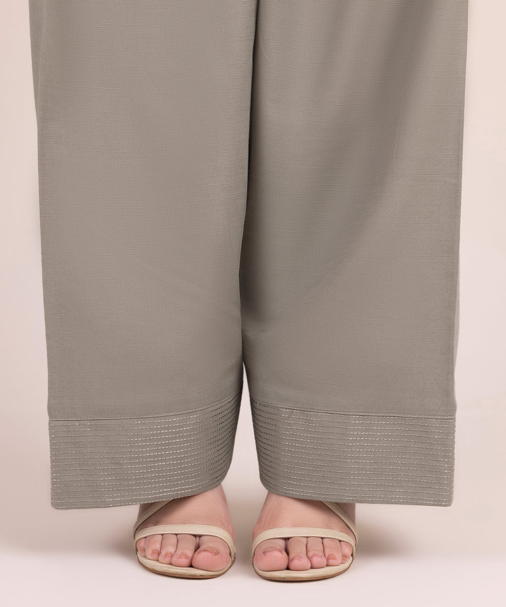 Women's RTW Khaddar Embroidered Grey Farshi Shalwar