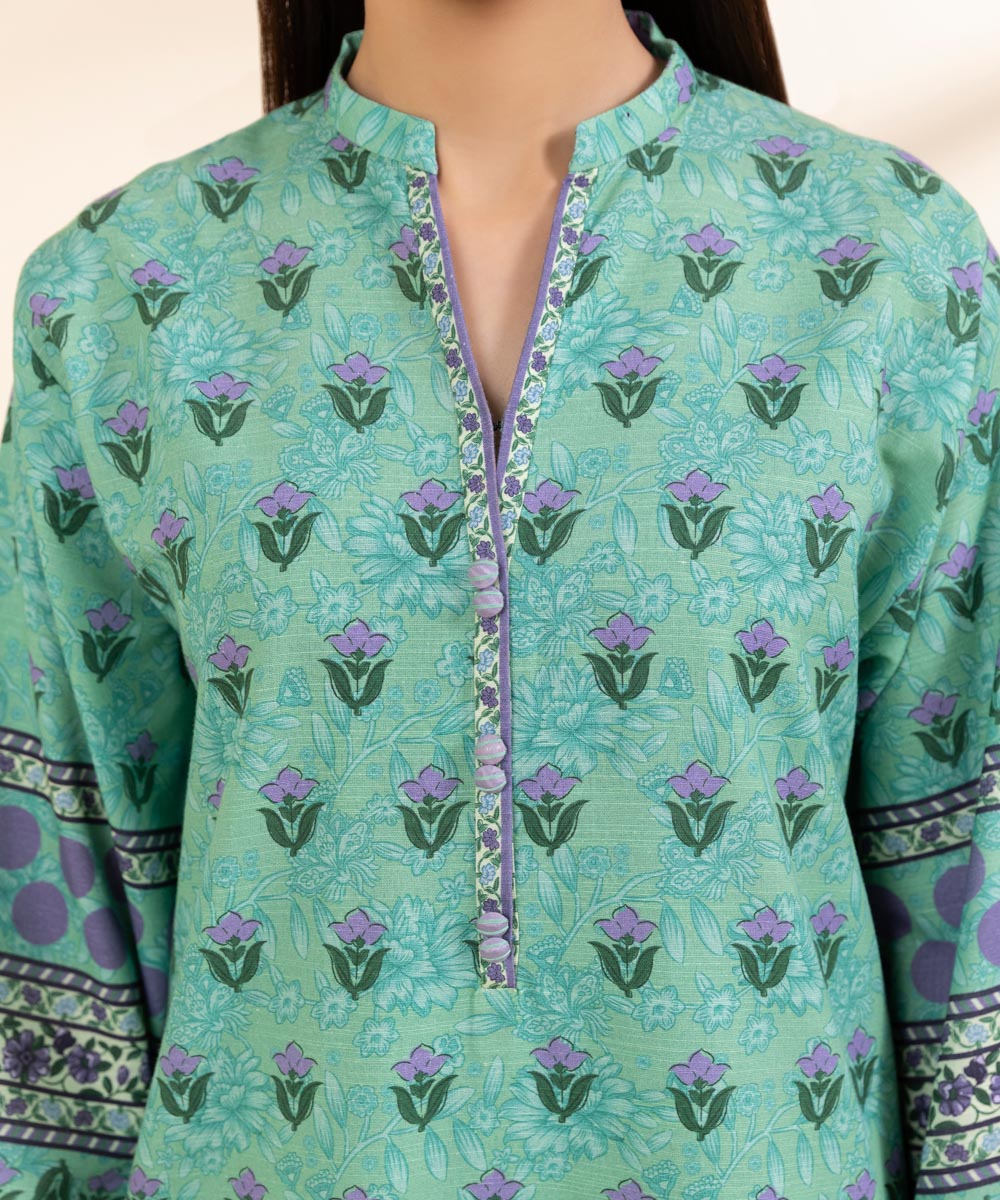 Women's Unstitched Printed Light Khaddar Three Piece Suit