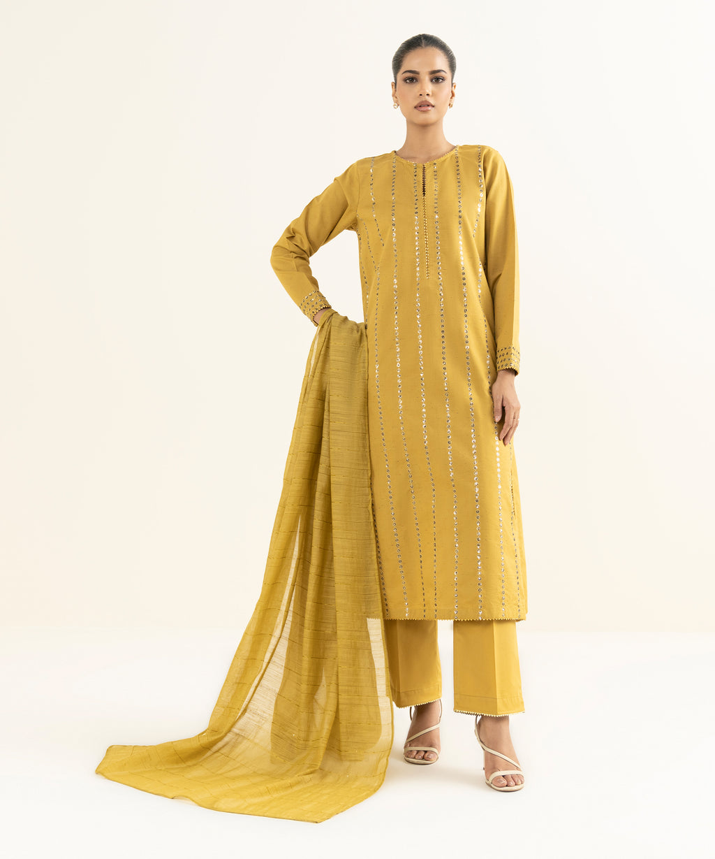 Manaar Solid Mustard Dupatta