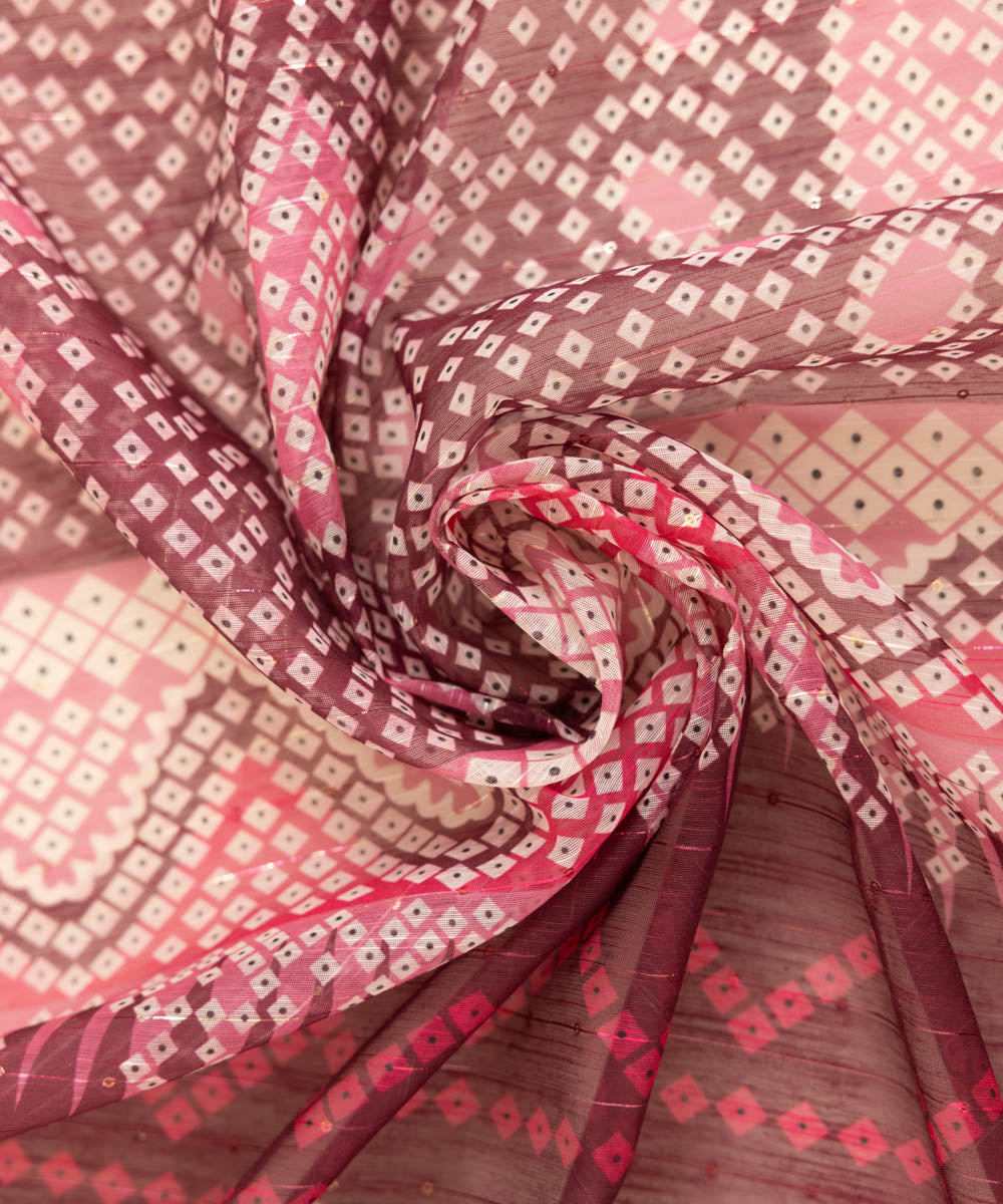 Manaar Pink Printed Dupatta