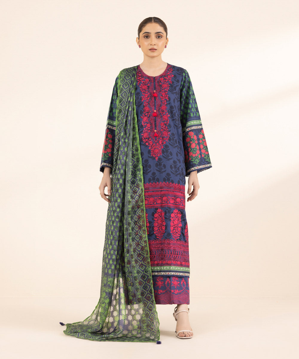Broche Jacquard Multi Solid Dupatta