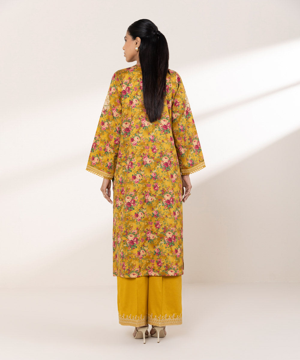 Women's RTW Cotton Satin Multi Embroidered A-Line Shirt
