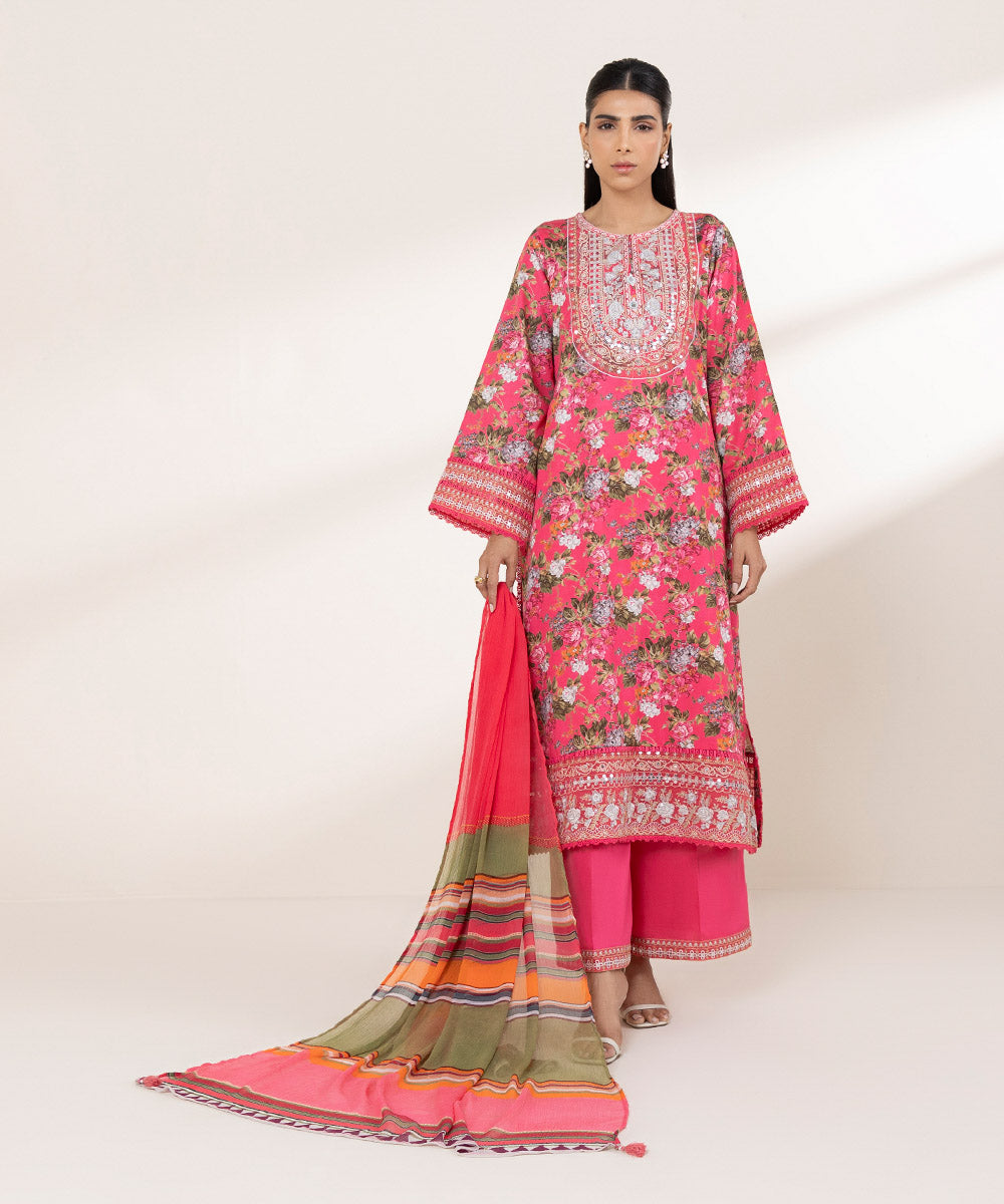 Blended Chiffon Multi Printed Dupatta