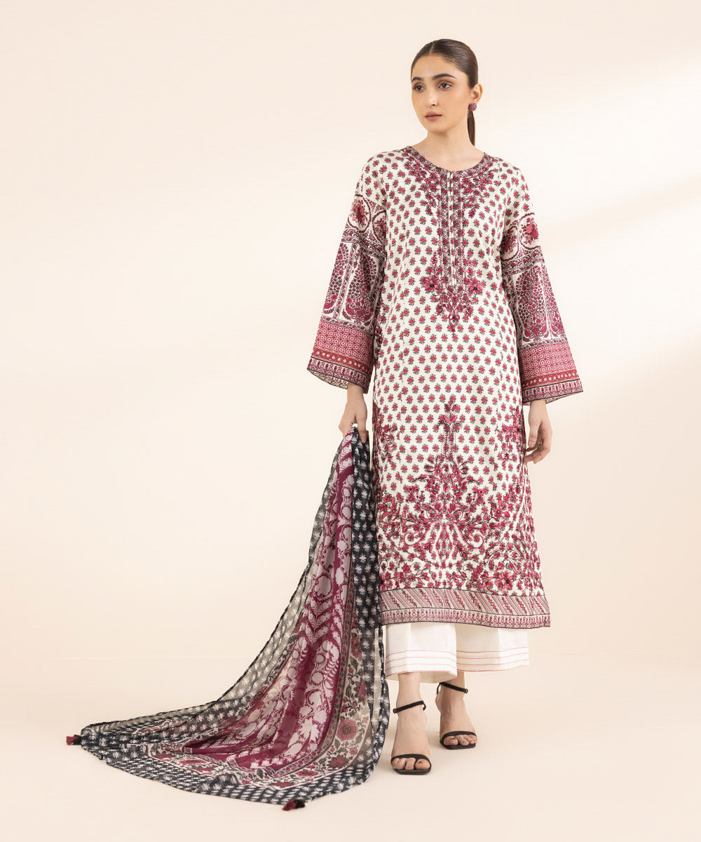 Blended Chiffon Multi Printed Dupatta