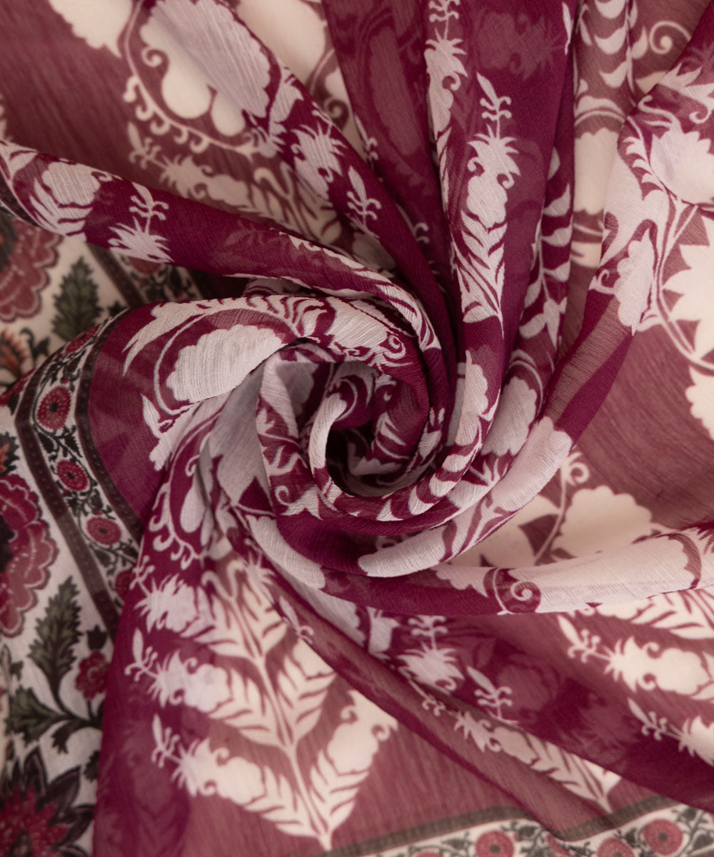 Blended Chiffon Multi Printed Dupatta