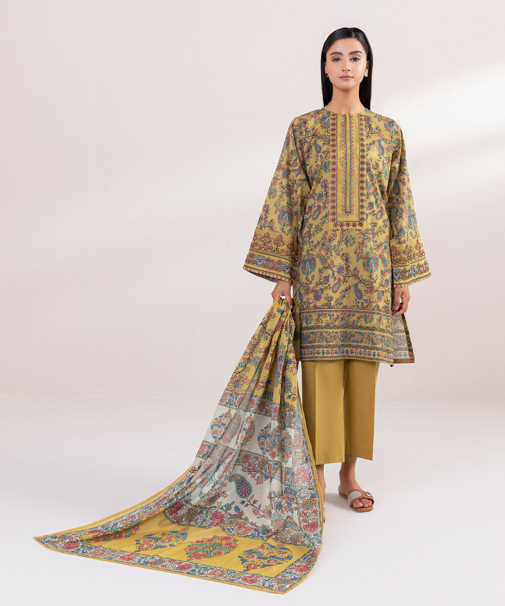 Voile Multi Printed Dupatta