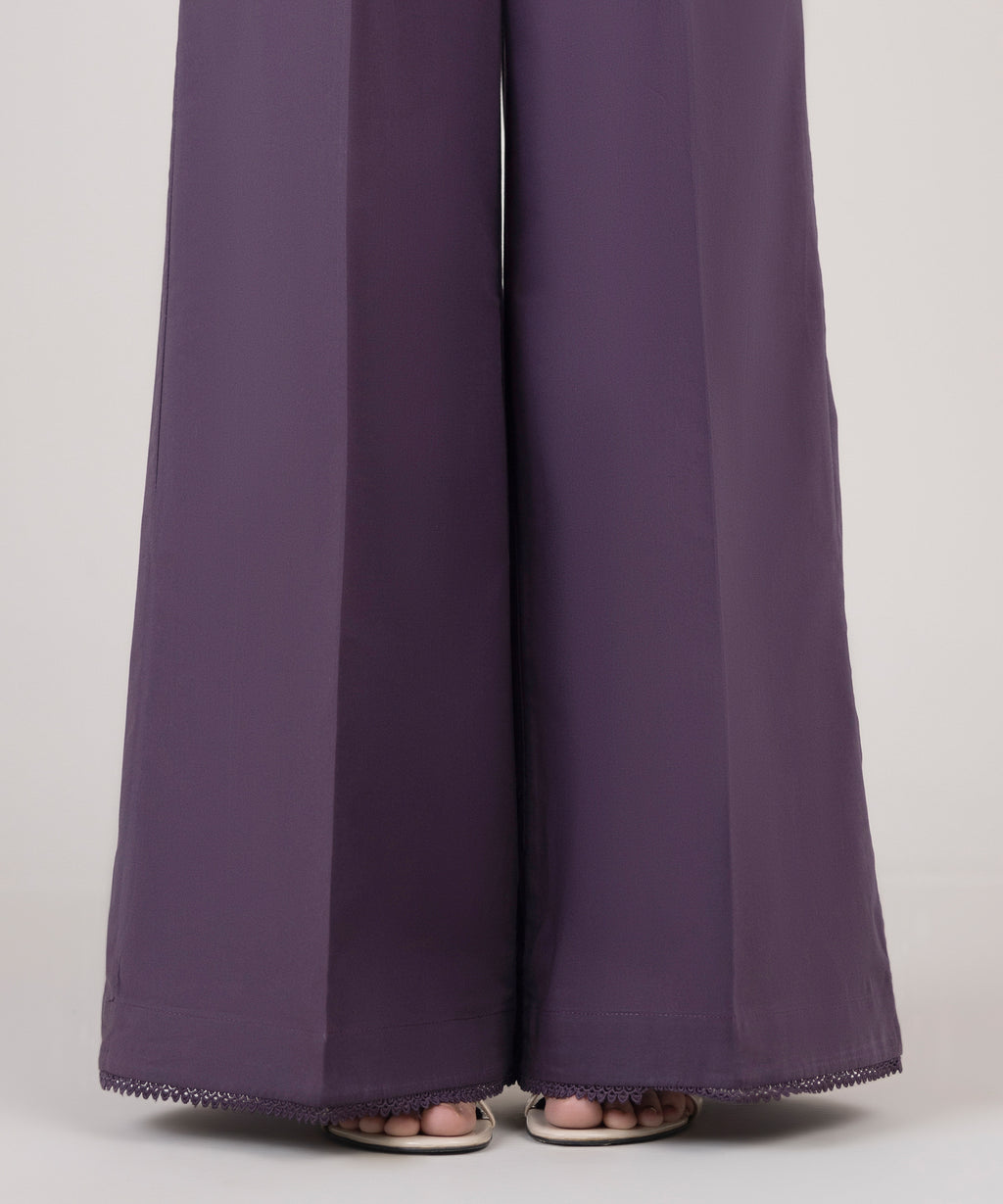Solid Cambric Flared Pants