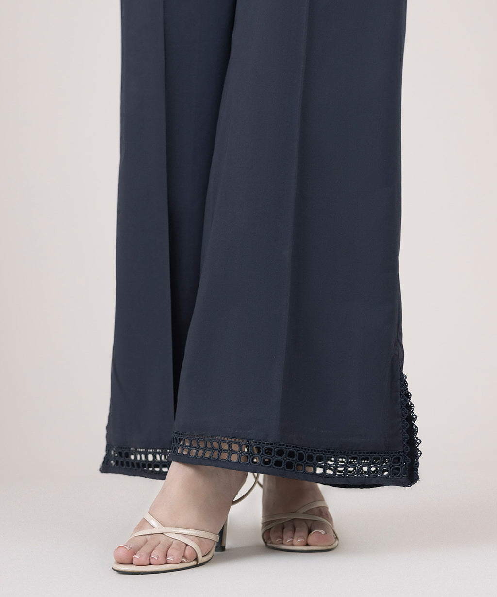 Solid Cambric Flared Pants