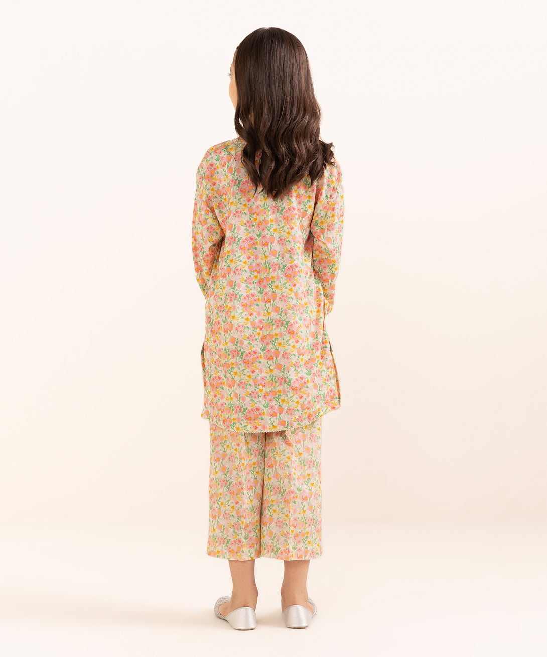 Mommy & Me Girls Two Piece Arabic Lawn Printed Suit