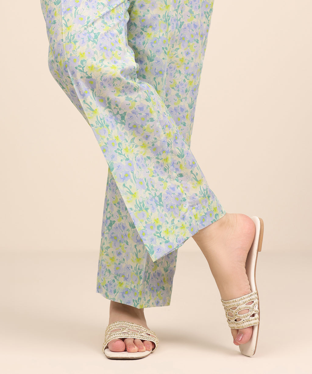 Women's RTW Cambric Multi Printed Straight Pants