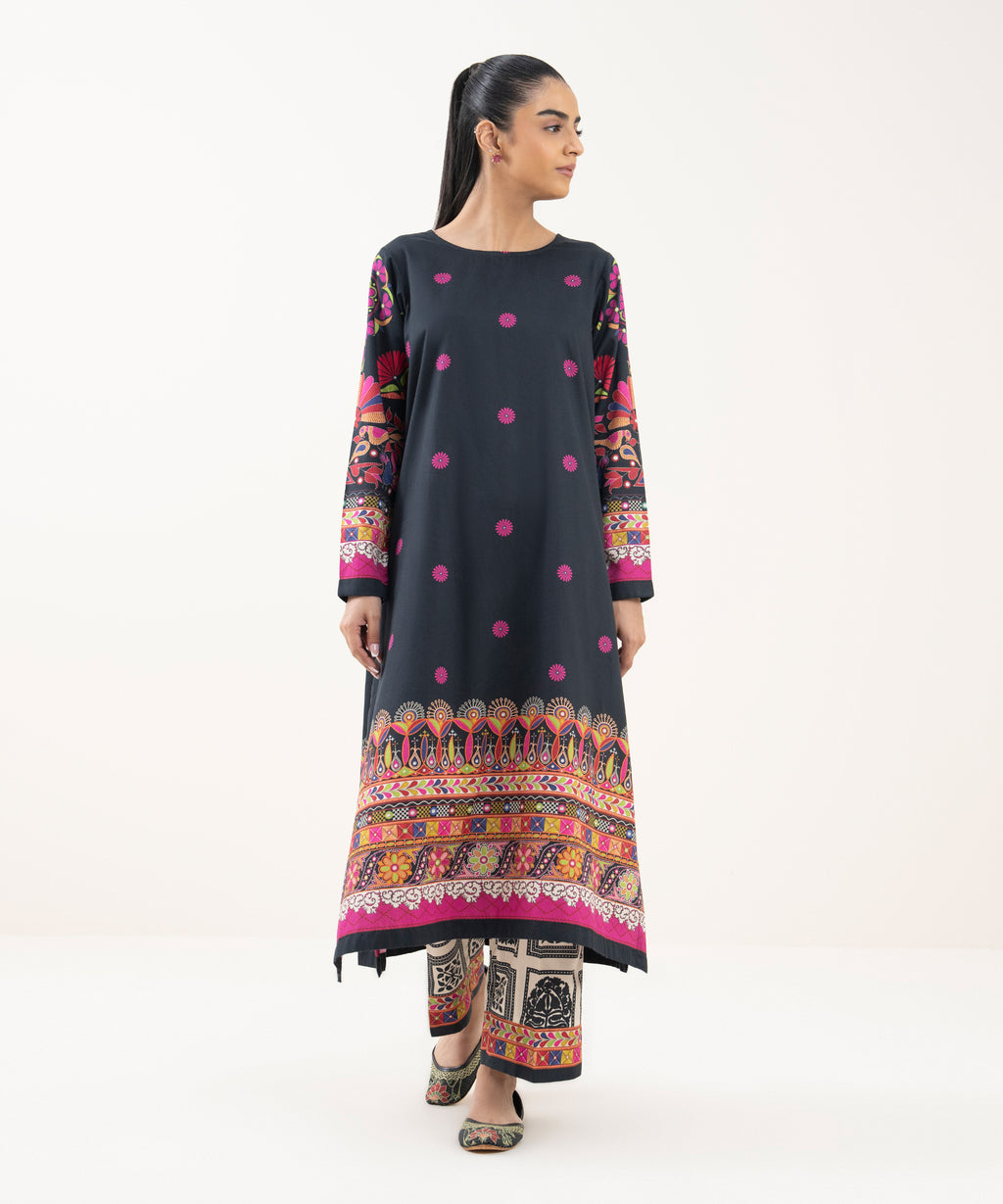 Printed Cotton Satin Shirt