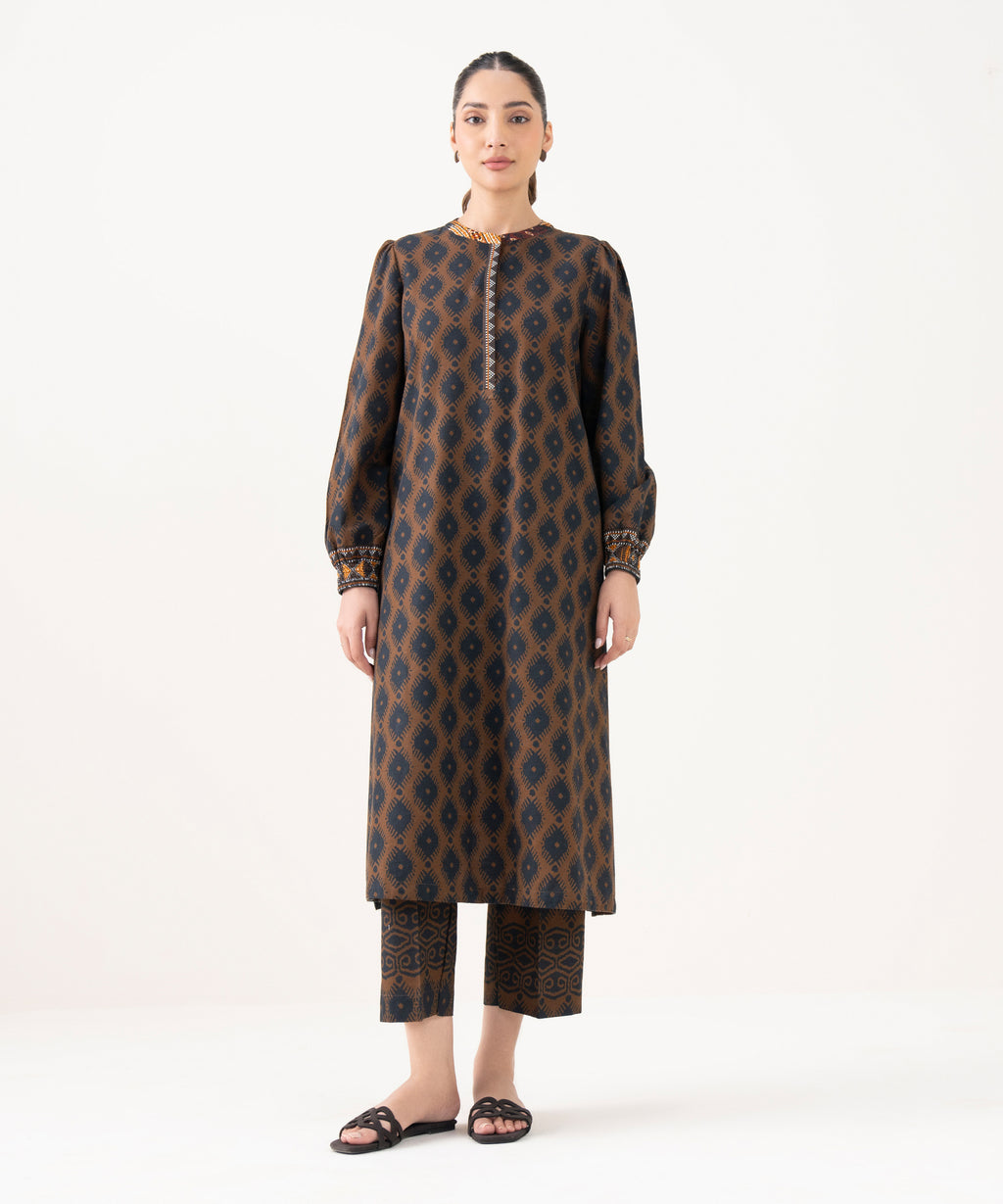 Printed Light Khaddar Shirt