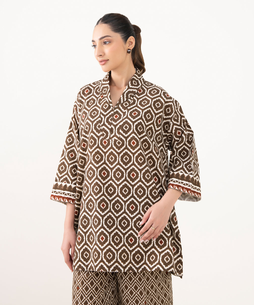 Printed Light Khaddar Shirt