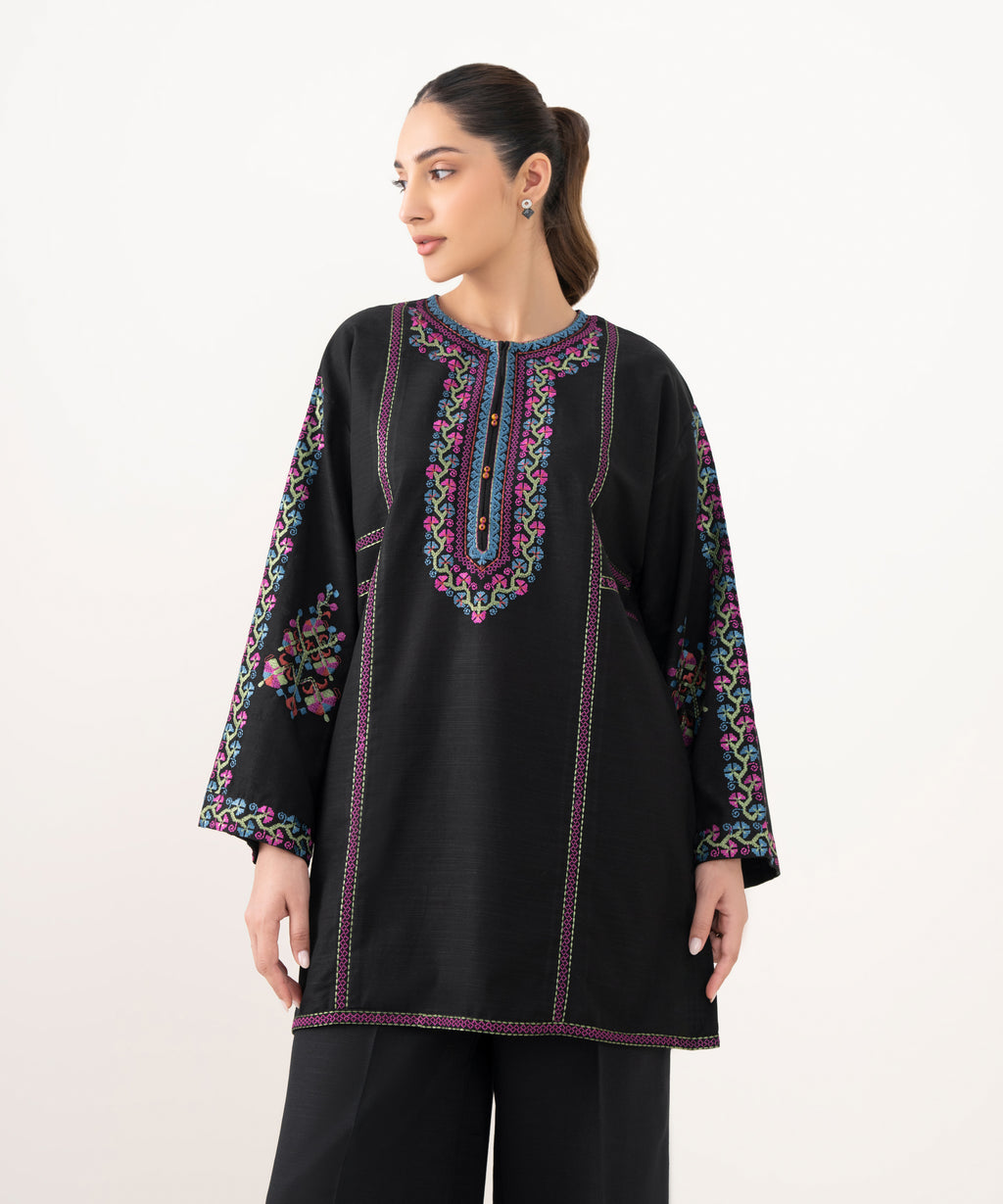 Embroidered Light Khaddar Shirt