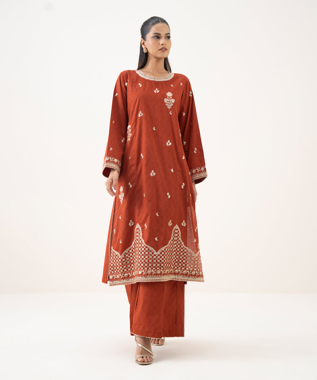 Embroidered Cotton Jacquard Shirt
