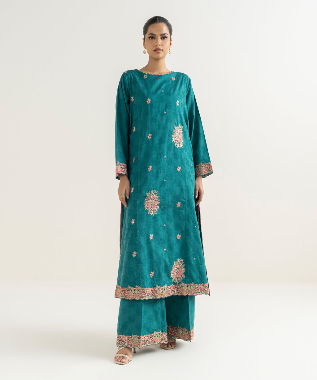 Embroidered Cotton Jacquard Shirt