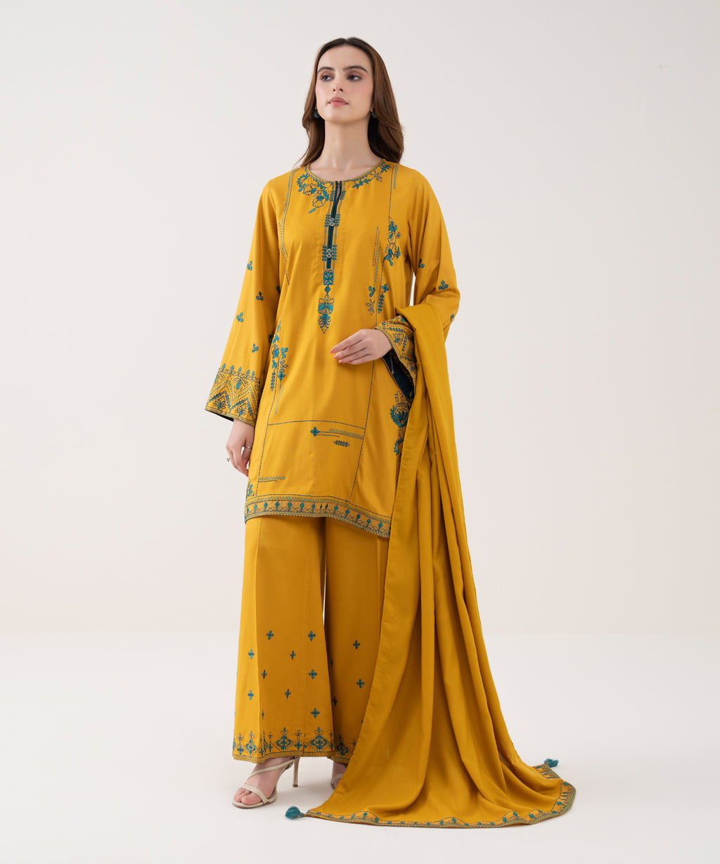 Embroidered Herringbone Dupatta