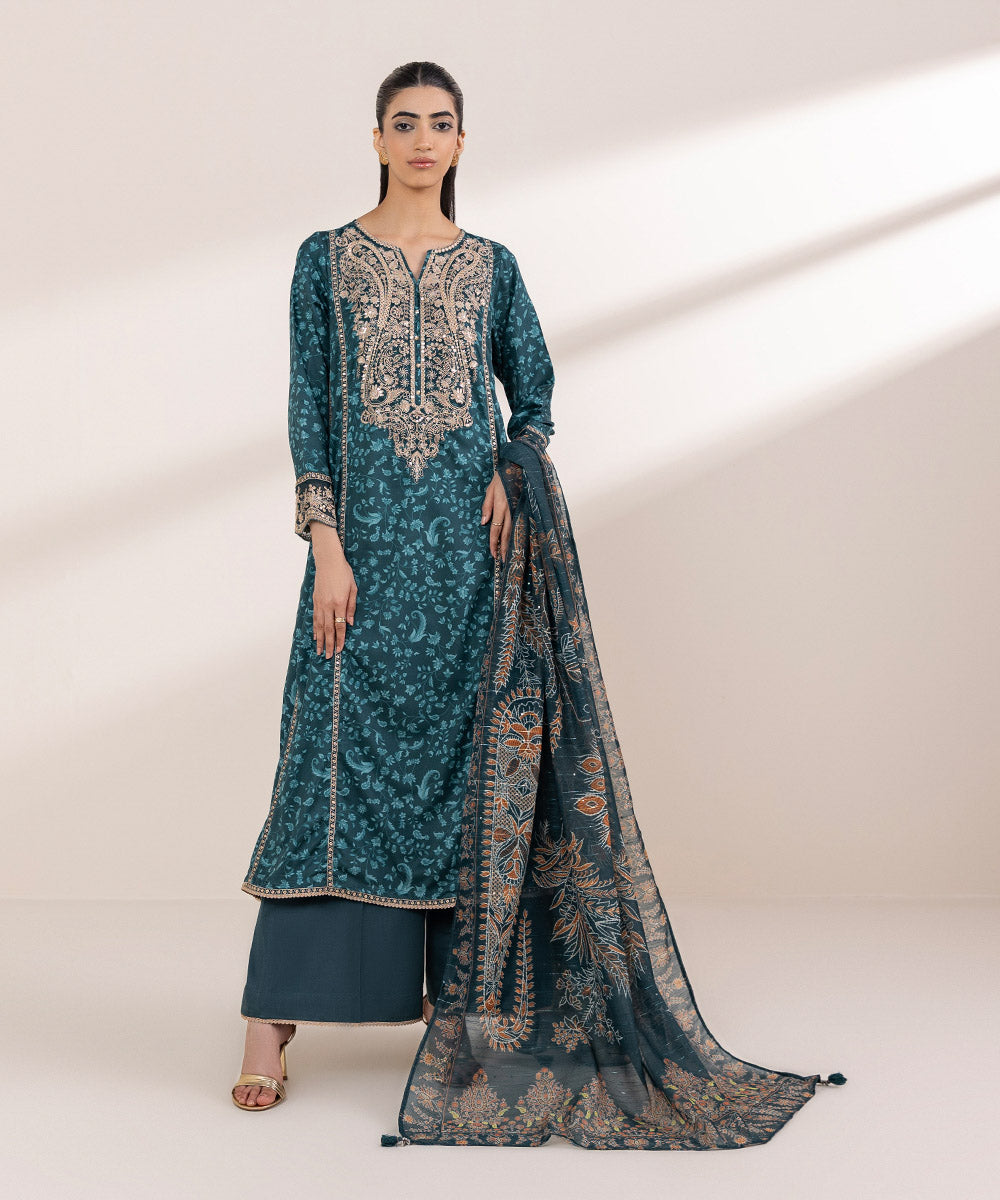 Manaar Green Printed Dupatta