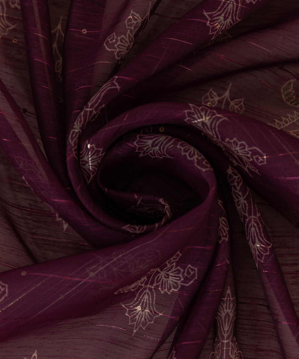 Manaar Purple Printed Dupatta