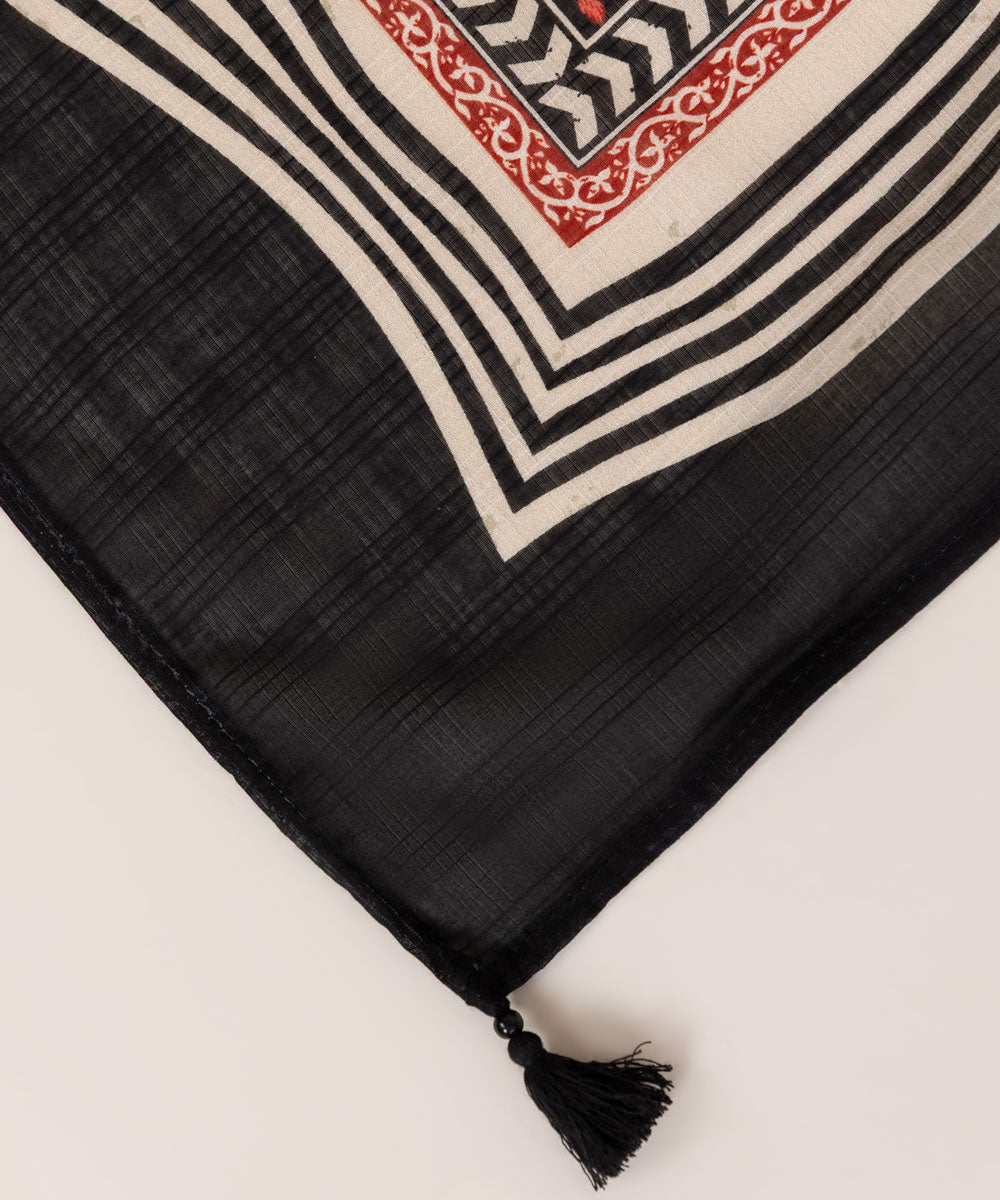 Textured Voile Multi Printed Dupatta