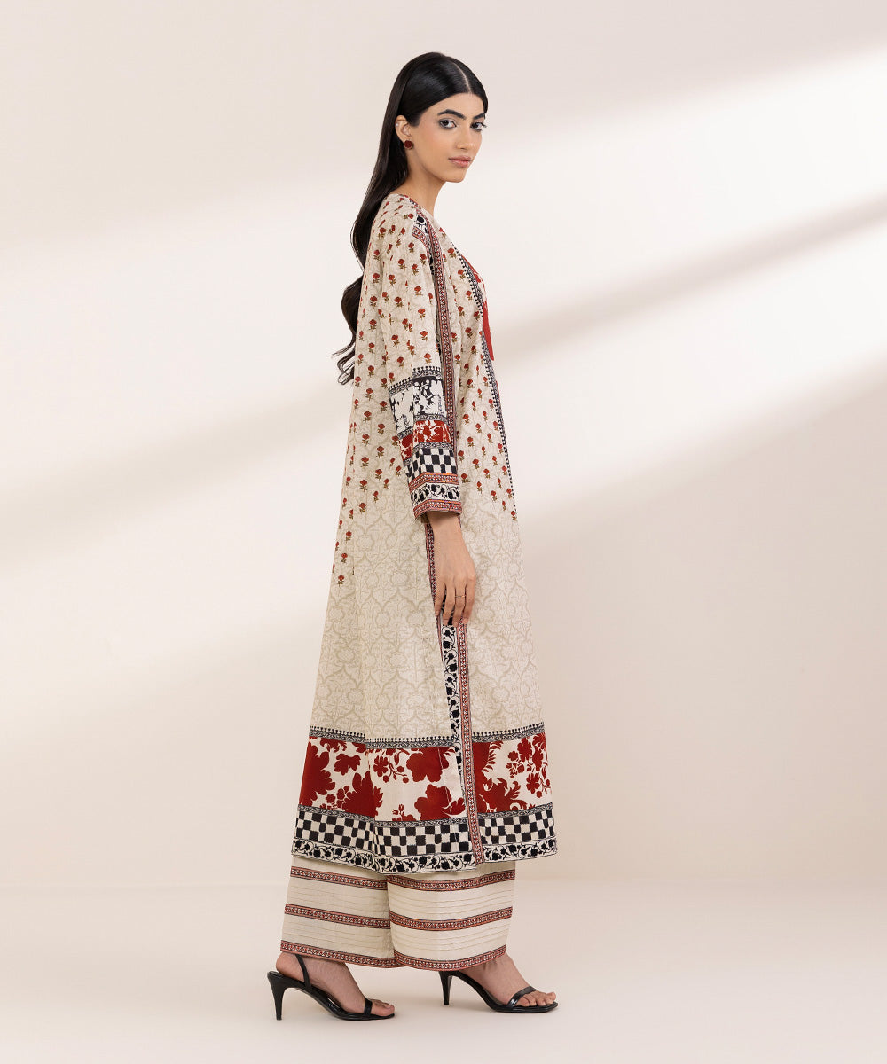 Women's RTW Lawn Multi Embroidered Boxy Shirt