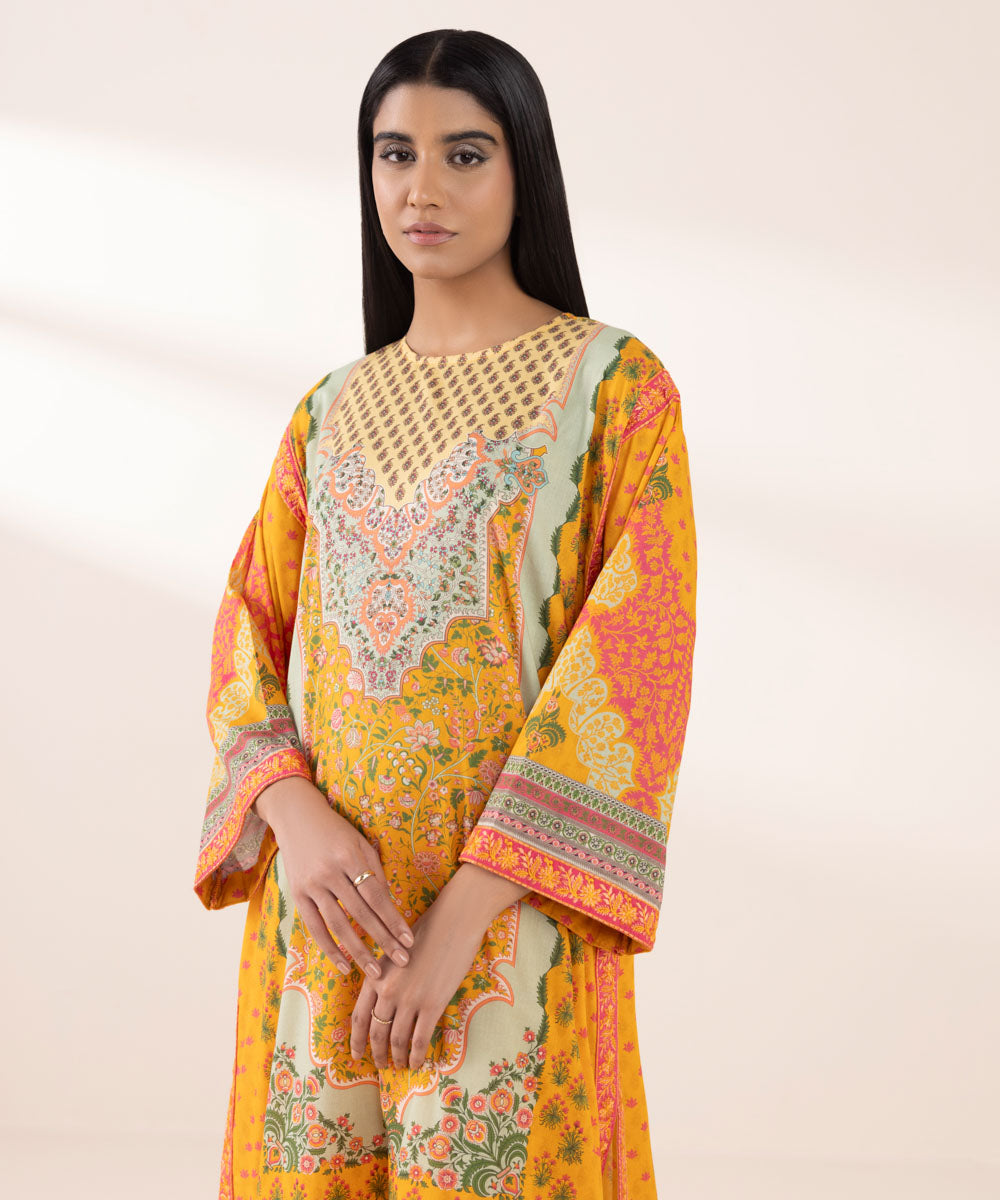 Women's RTW Lawn Multi Embroidered Boxy Shirt