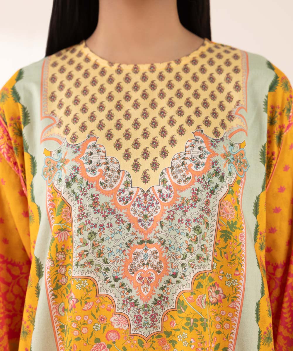 Women's RTW Lawn Multi Embroidered Boxy Shirt