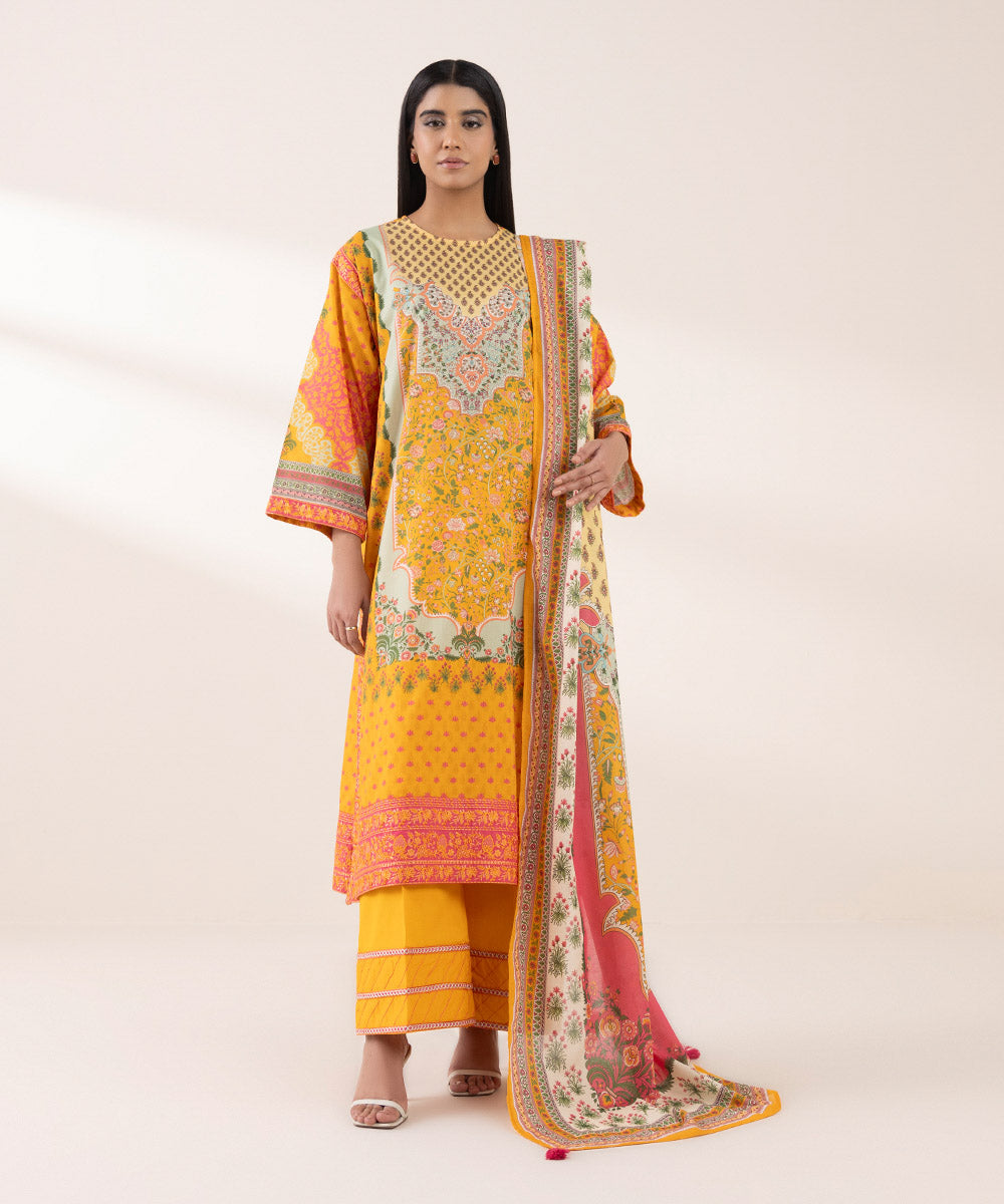 Women's RTW Lawn Multi Embroidered Boxy Shirt