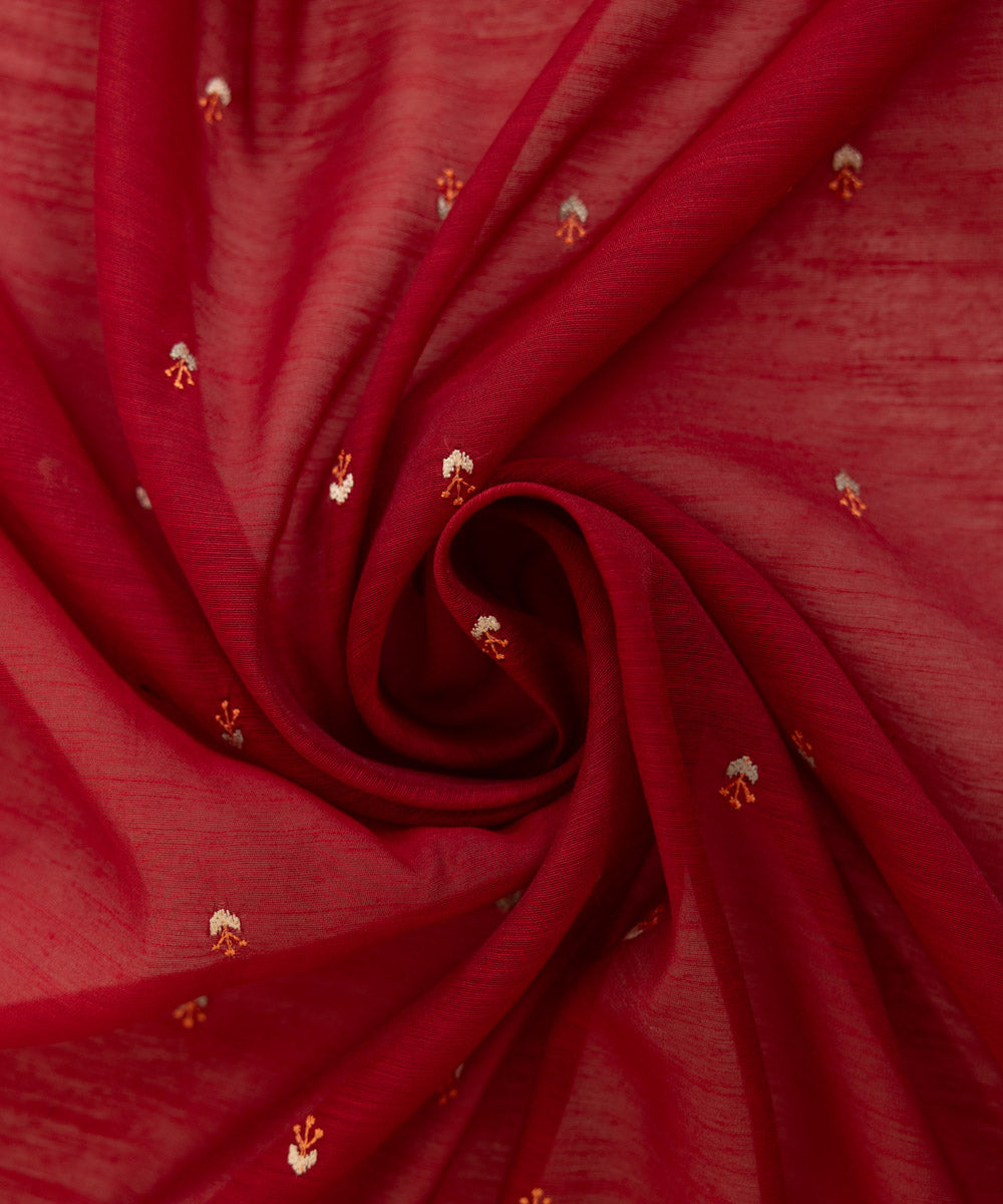 Manar Red Embroidered Dupatta