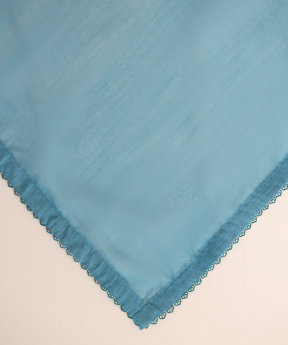 Manar Blue Solid Dupatta