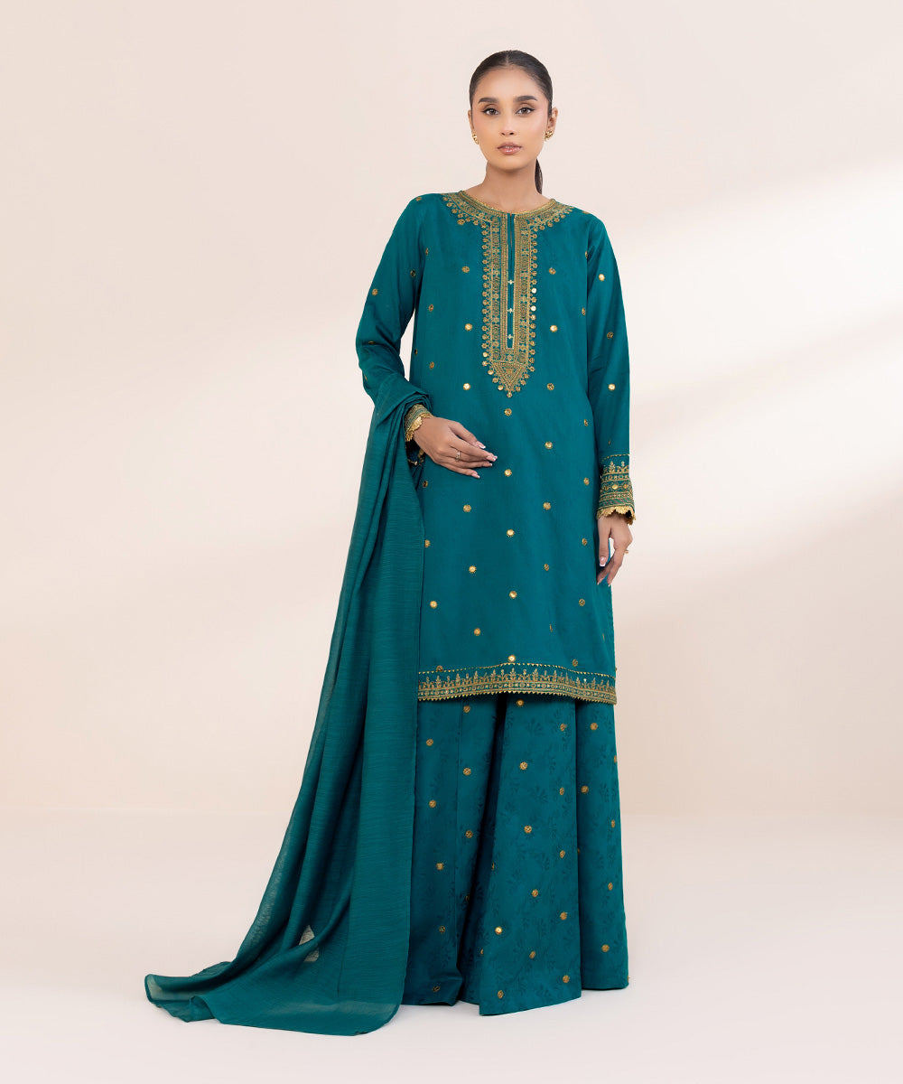 Manar Blue Solid Dupatta