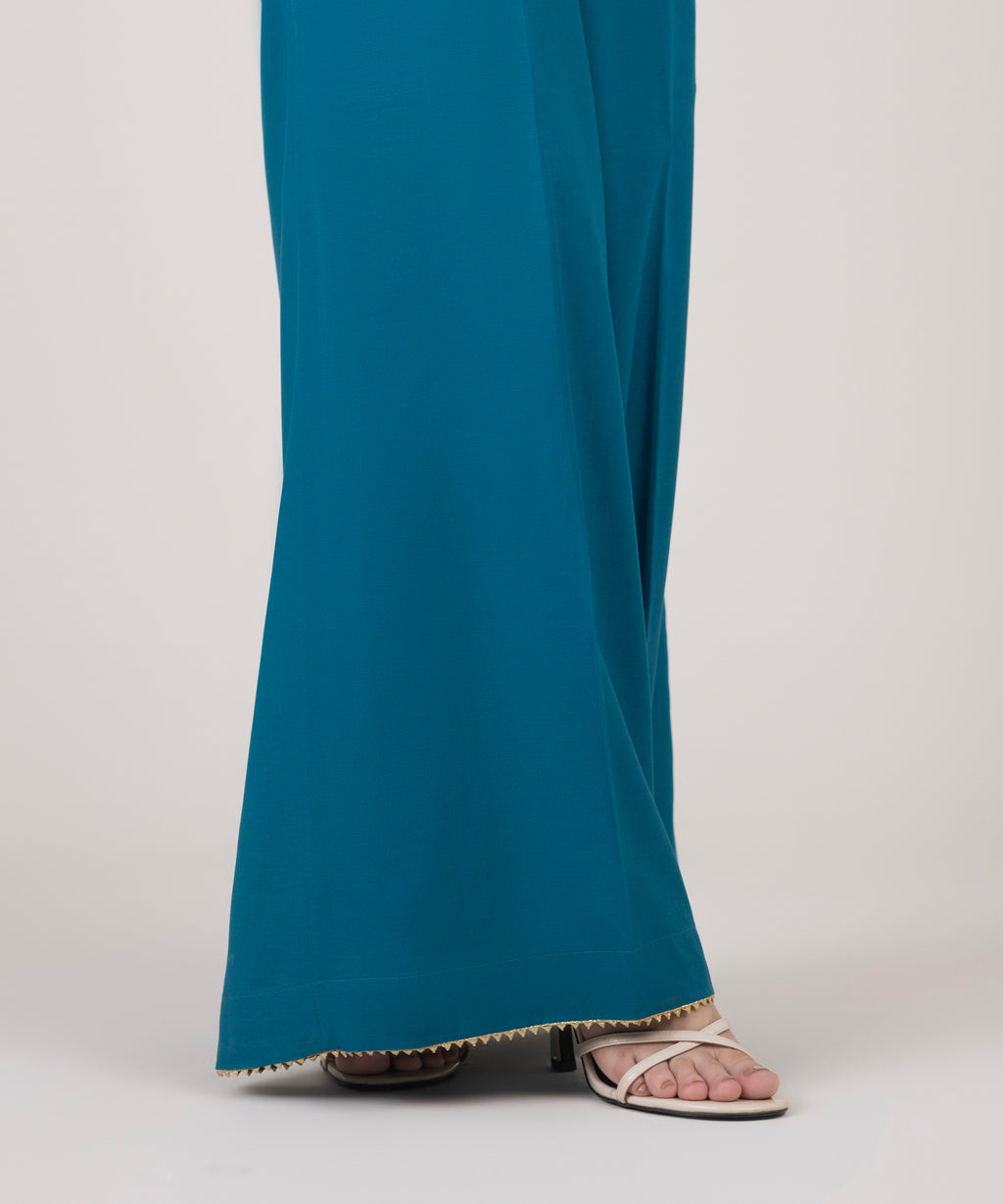 Cotton Viscose Flared Pants