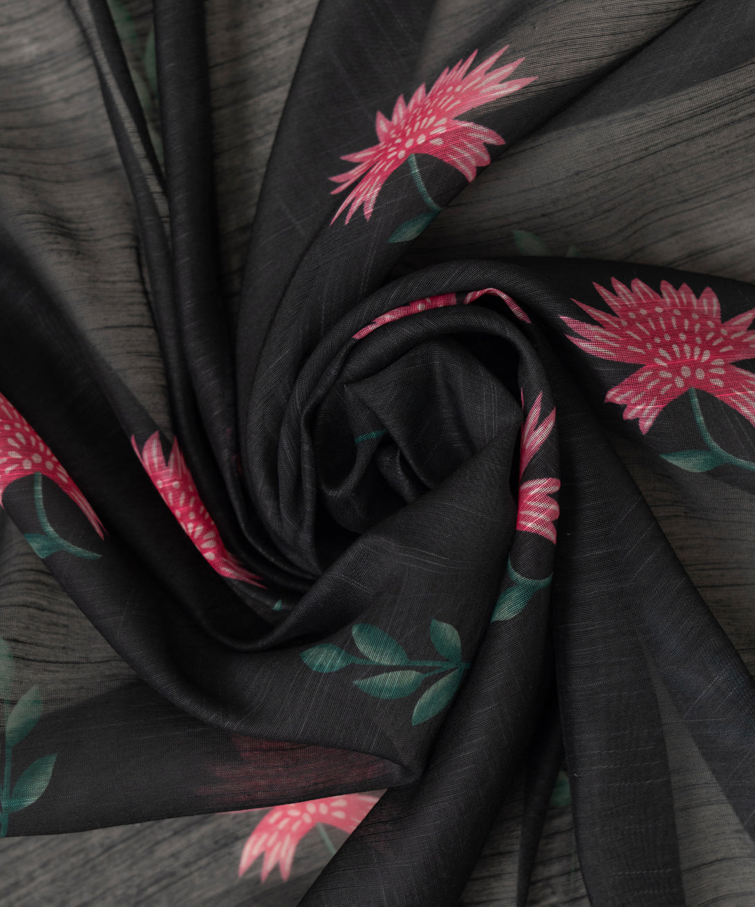 Manaar Black Printed Dupatta