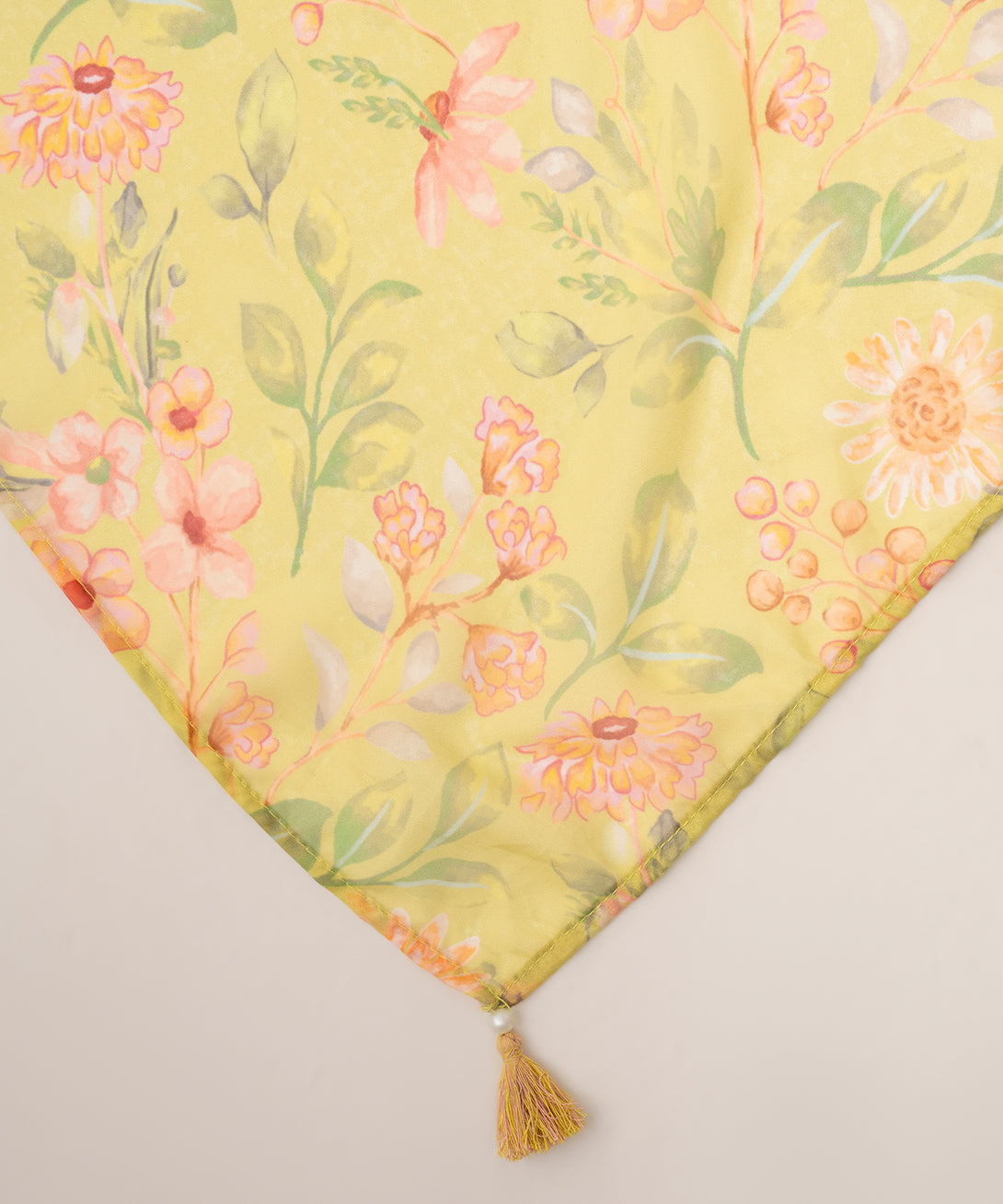 Blended Tissue Yellow Printed Dupatta