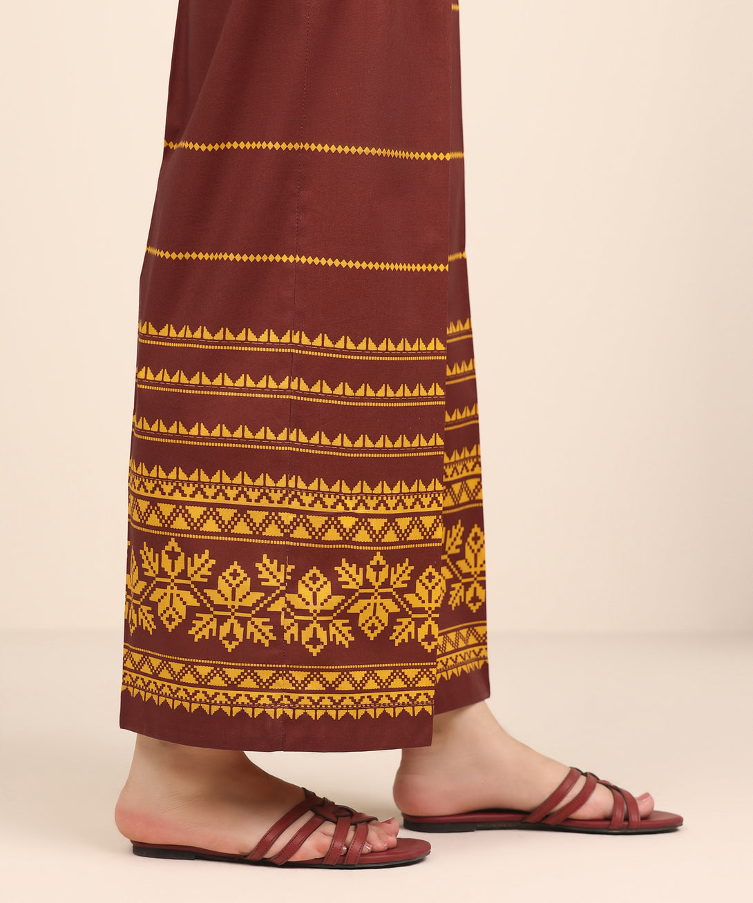 Women's RTW Cambric Red Printed Culottes