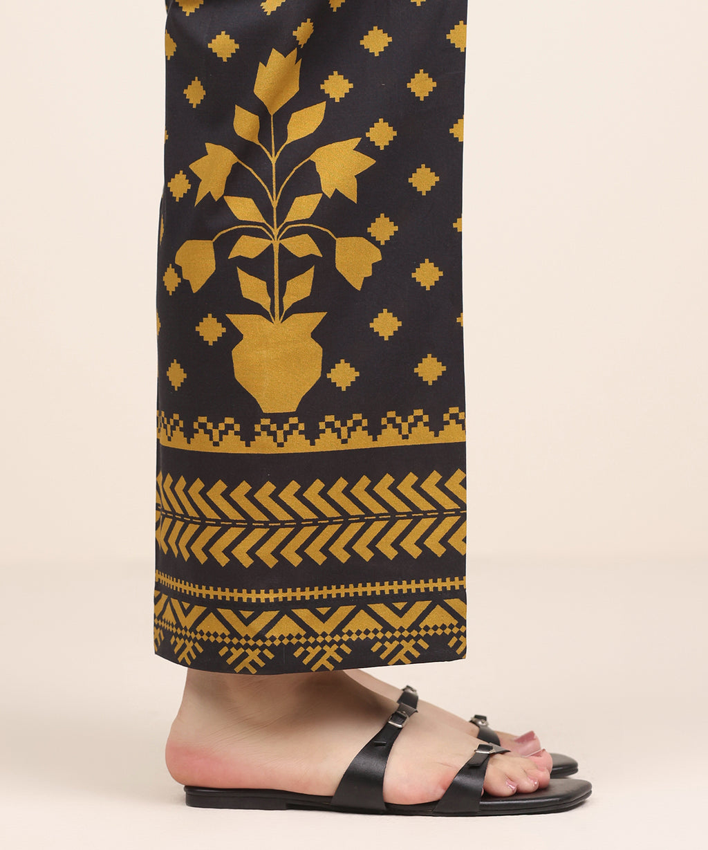 Printed Cambric Straight Pants