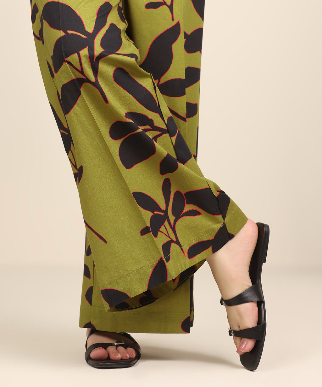 Printed Cambric Flared Pants