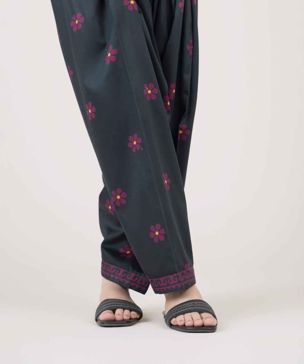 Printed Cotton Satin Shalwar
