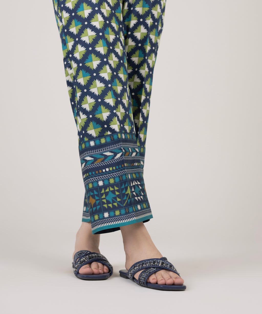 Cotton Satin Straight Pants