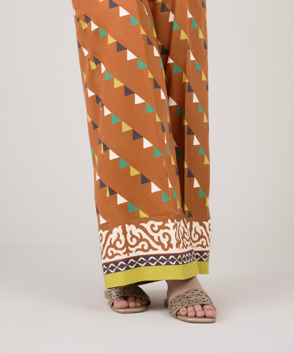 Printed Cotton Satin Culottes