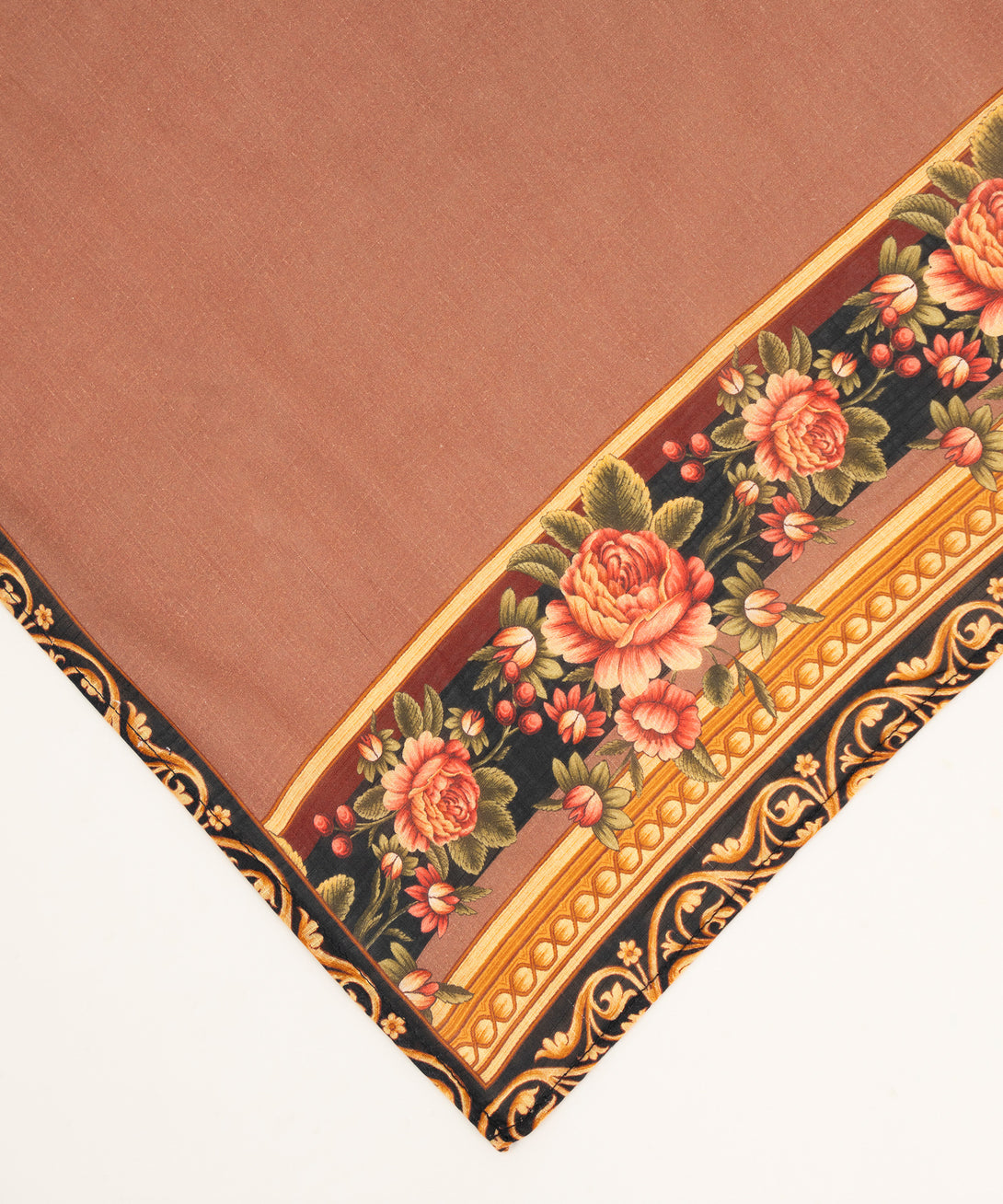 Voile Printed Brown Dupatta
