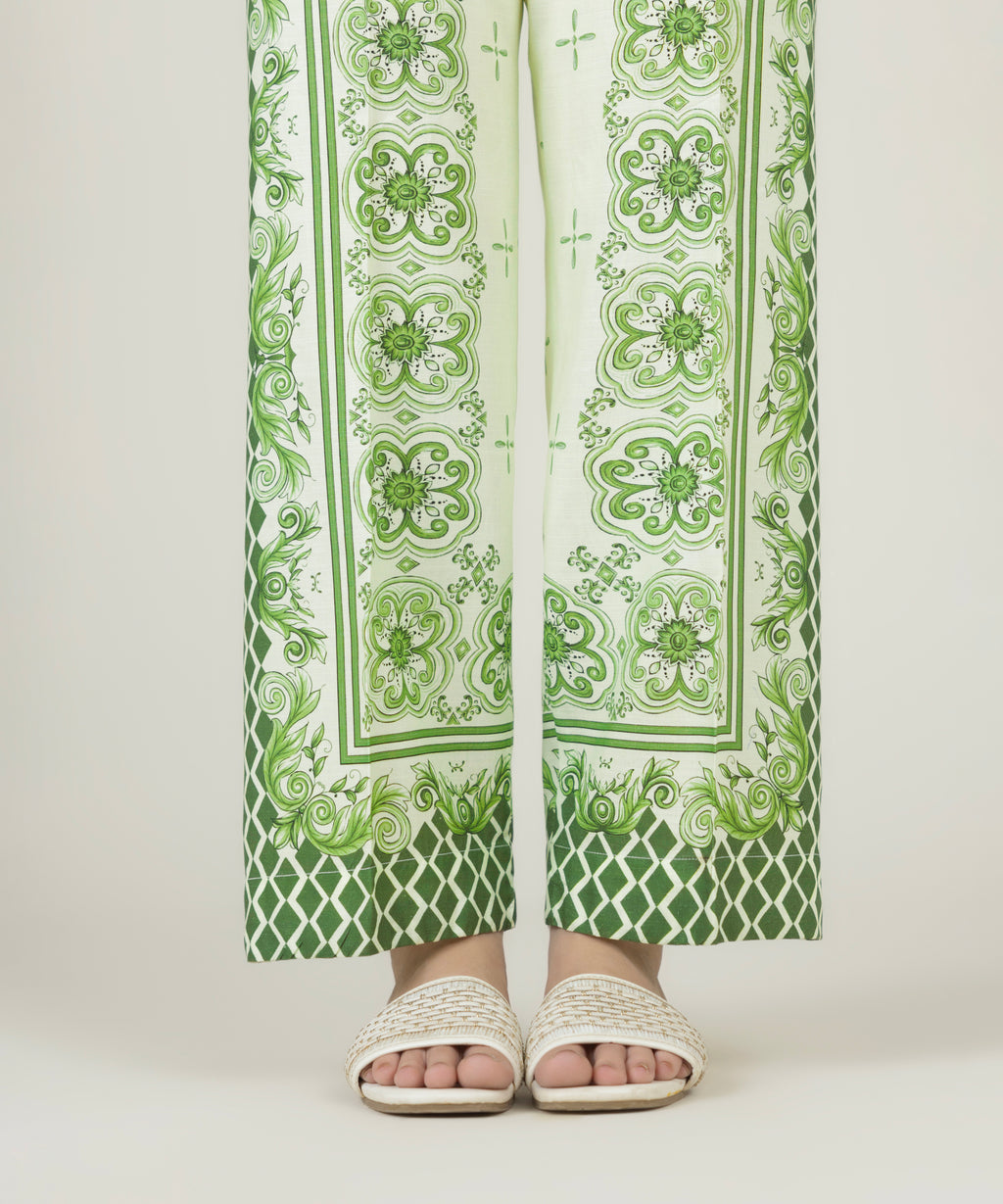 Cotton Viscose Straight Pants