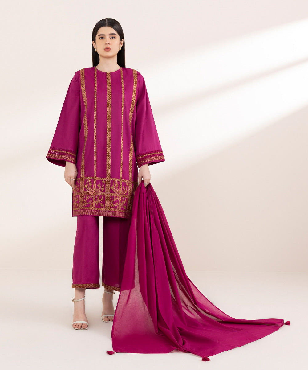 Fine Voile Purple Solid Dupatta